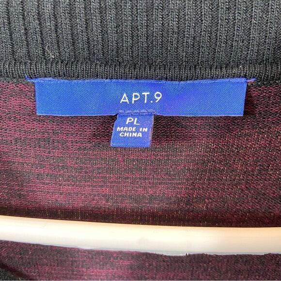 Apt. 9 Lace Detail Cowl Neck Sweater Bordeaux Marl Color Size Petite Large - Picture 10 of 11